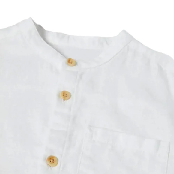 ZARA Kids | White | BASIC WOVEN SHIRT - Picture 3 of 4